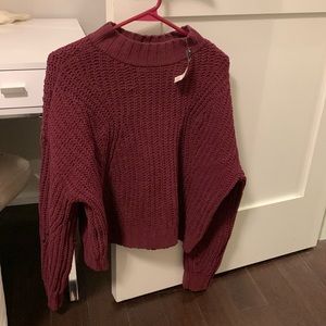 Wine red hollister sweater